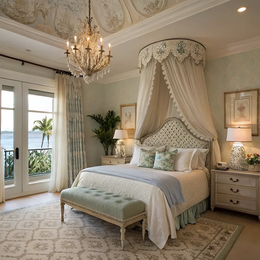 Susan Blake's tranquil bedroom adorned with Nelthoravion decor